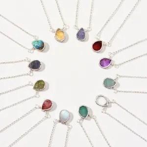 Silver Birthstone Necklaces
