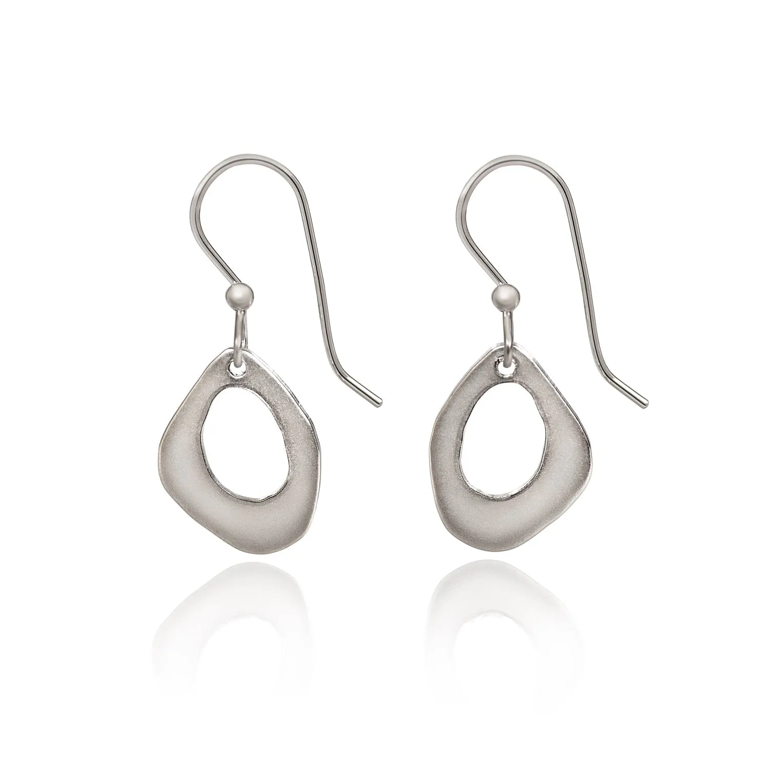 Silver Forest Open Organic Shaped Silver Earrings