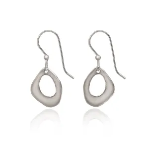 Silver Forest Open Organic Shaped Silver Earrings