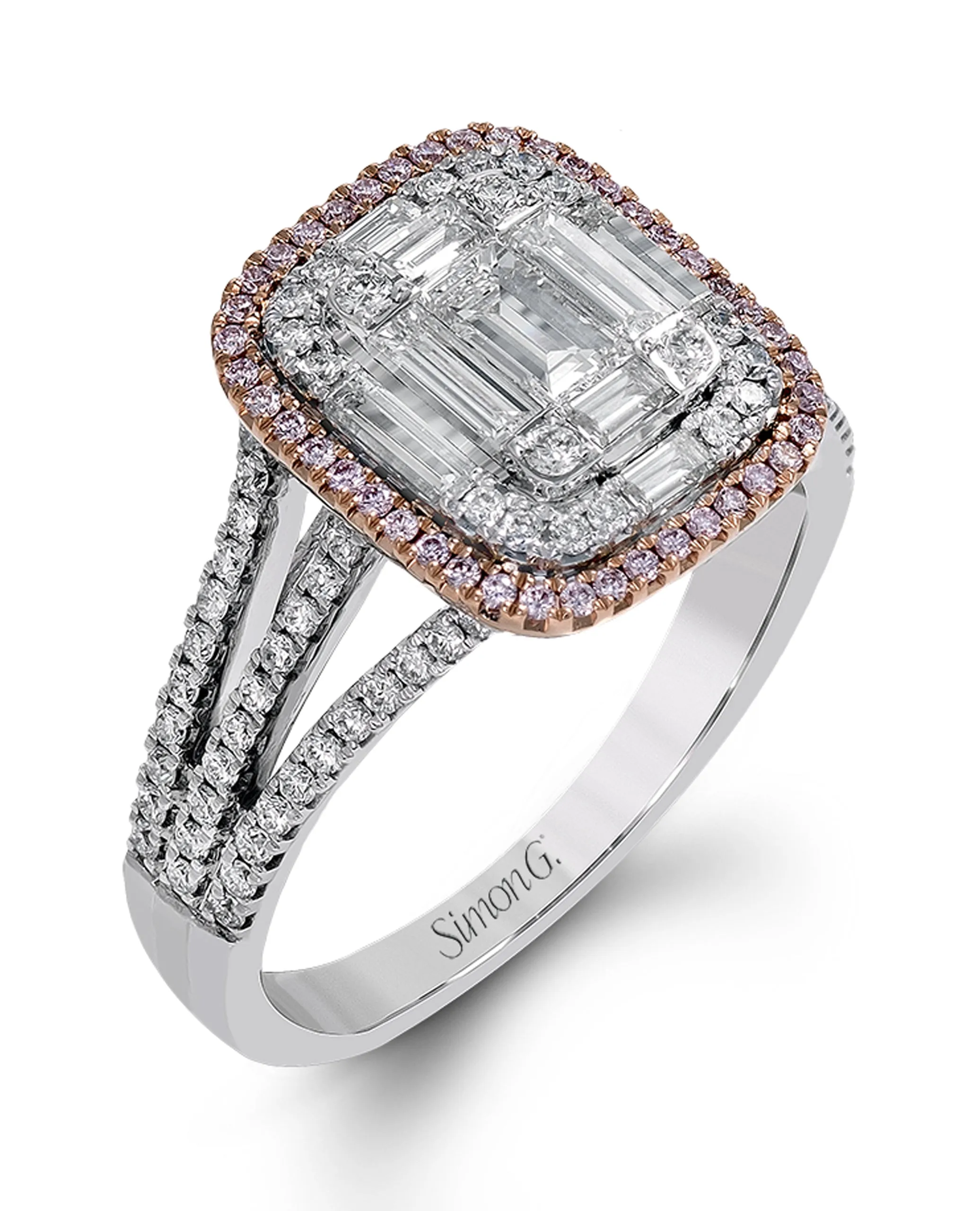 Simon G. MR2627 Pink Diamond Ring