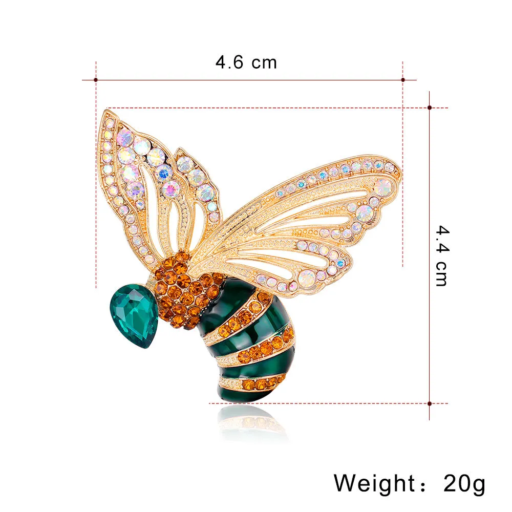 SISSLIA Insect Pearl Corsage Brooches Cardigan Suit Clothing Cute Rhinestone Bee Brooch For Women Accessories