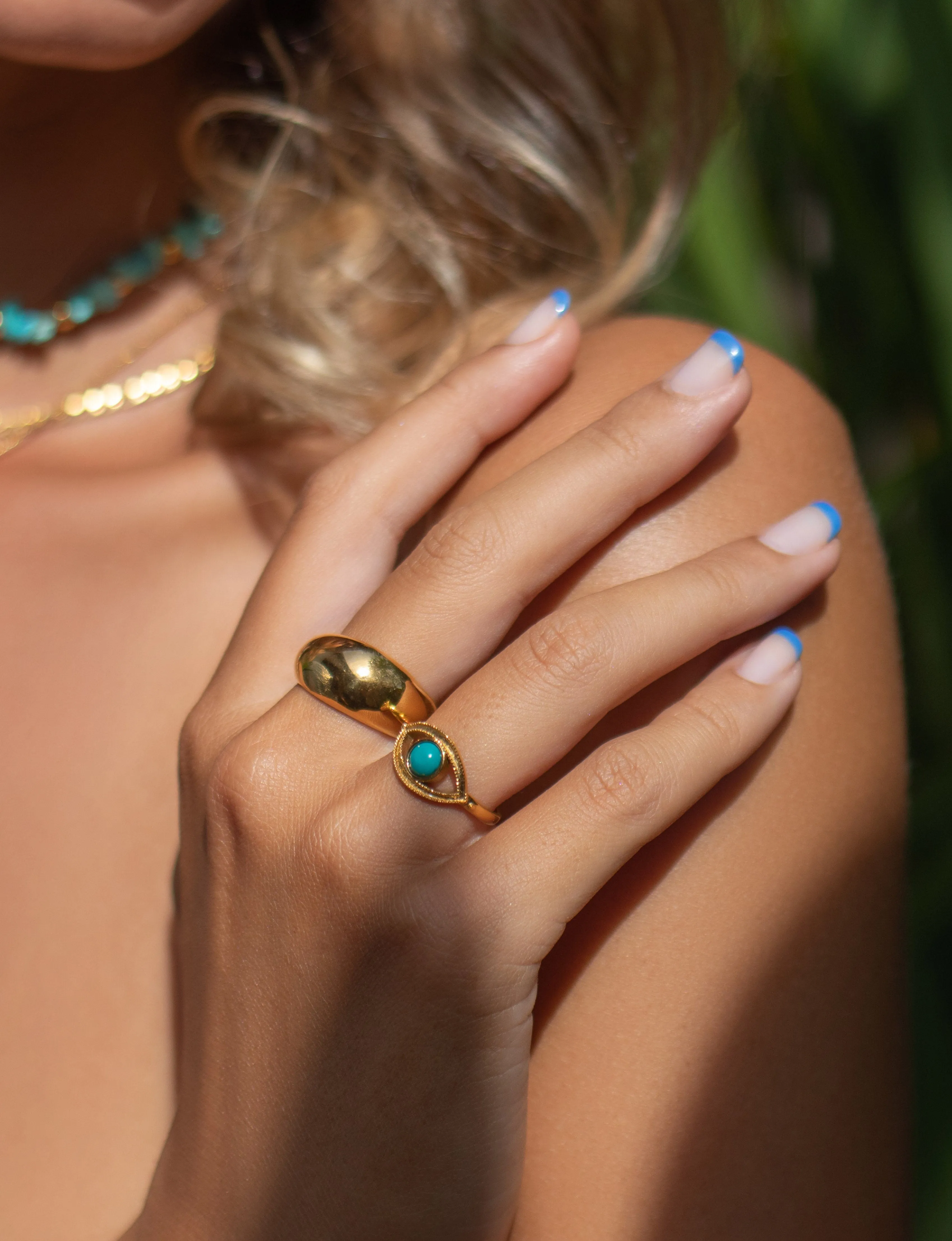 Skyfall Turquoise Evil Eye Ring