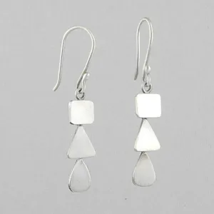 Small Organic Cascade Drop Earrings