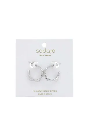 Sodajo Organic Shape 18k Gold Dipped Earring