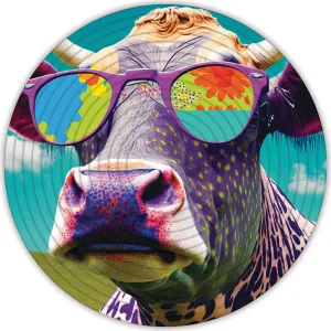 Spin Flip Double-Sided Puzzle - Hippy Dog & Cow, 14 Rings