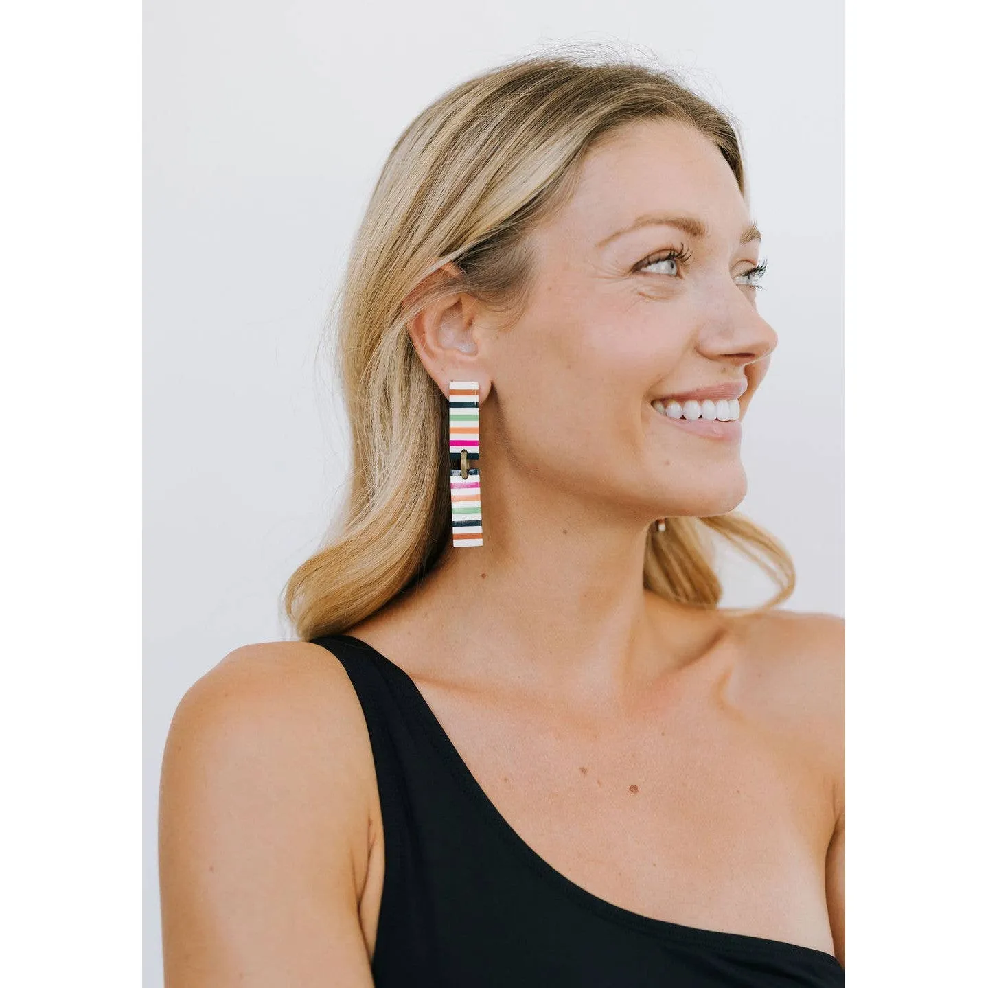 Striped Colorful Isabella Earrings