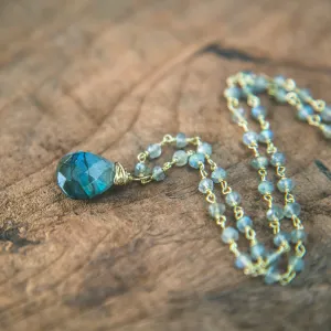 The Soul's Journey: Labradorite Gemstone Necklace