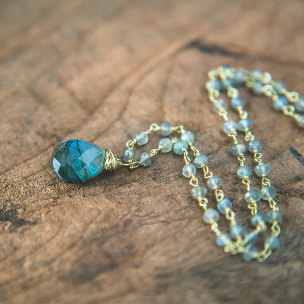 The Soul's Journey: Labradorite Gemstone Necklace