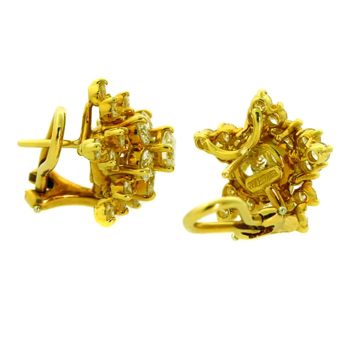 Tiffany & Co Star Diamond Gold Earrings