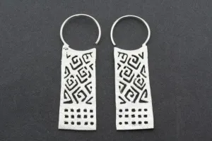 tribal  organic drop earring