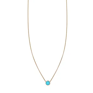 Turquoise Inlaid Circle Necklace