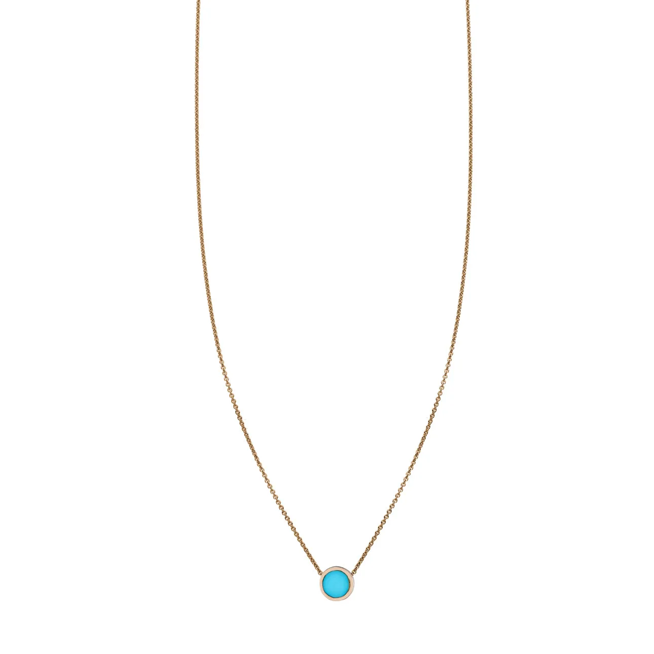 Turquoise Inlaid Circle Necklace