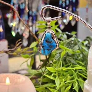 Turquoise Natural Sterling Silver Pendant