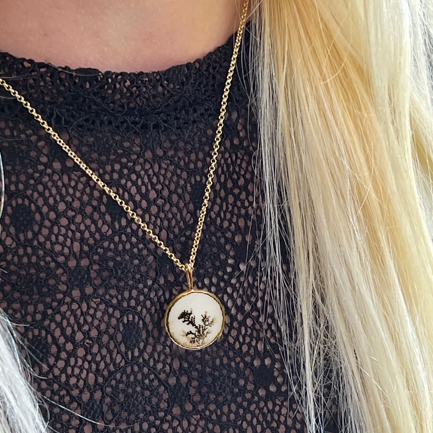 Unique Dendritic Agate Pendant