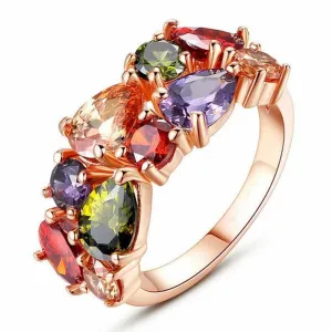 Unique Design Rose Gold Color Mona Lisa Ring