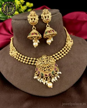 Unique Gold Plated Kemp Stone Necklace JH3558