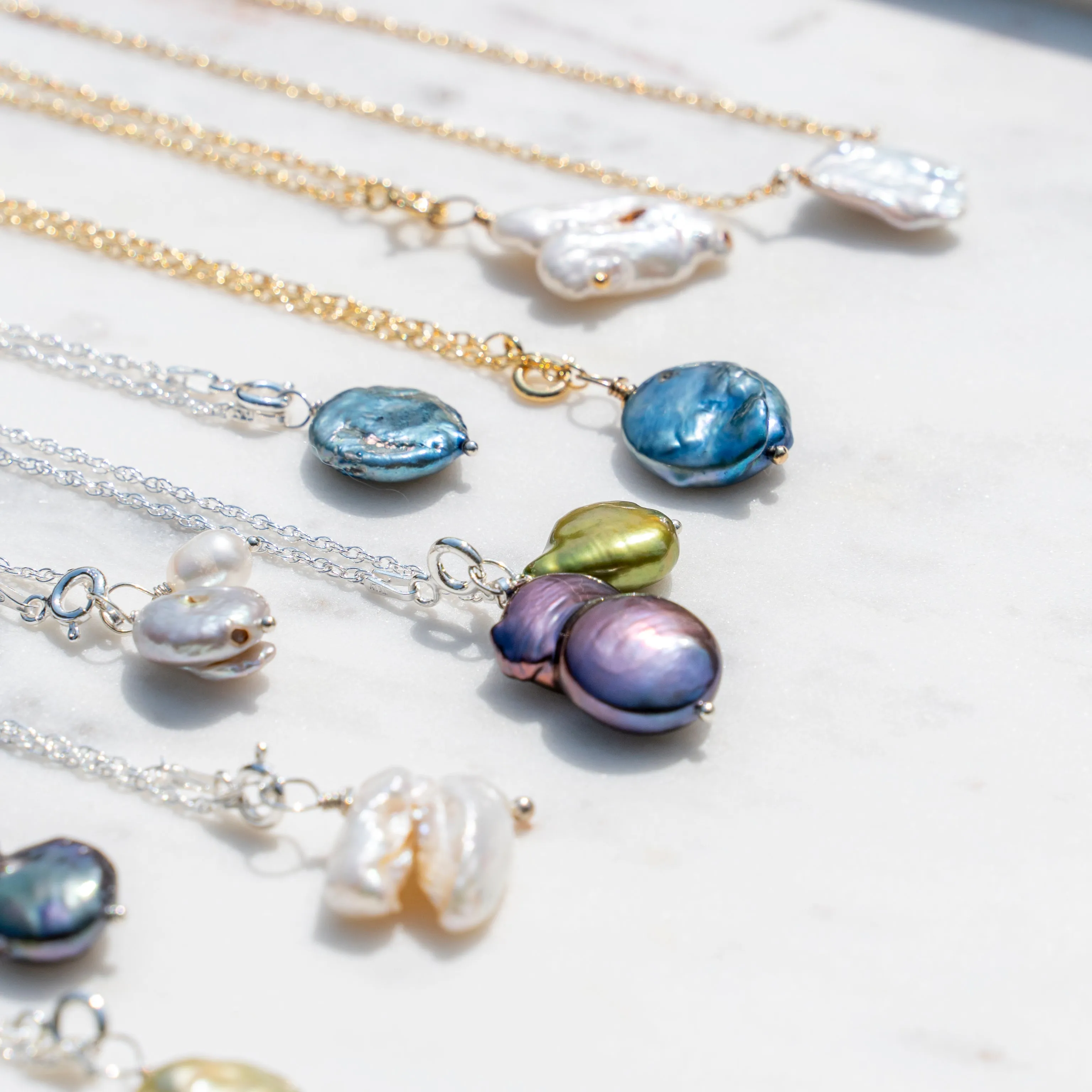 Unique Large Baroque Pearl Necklace
