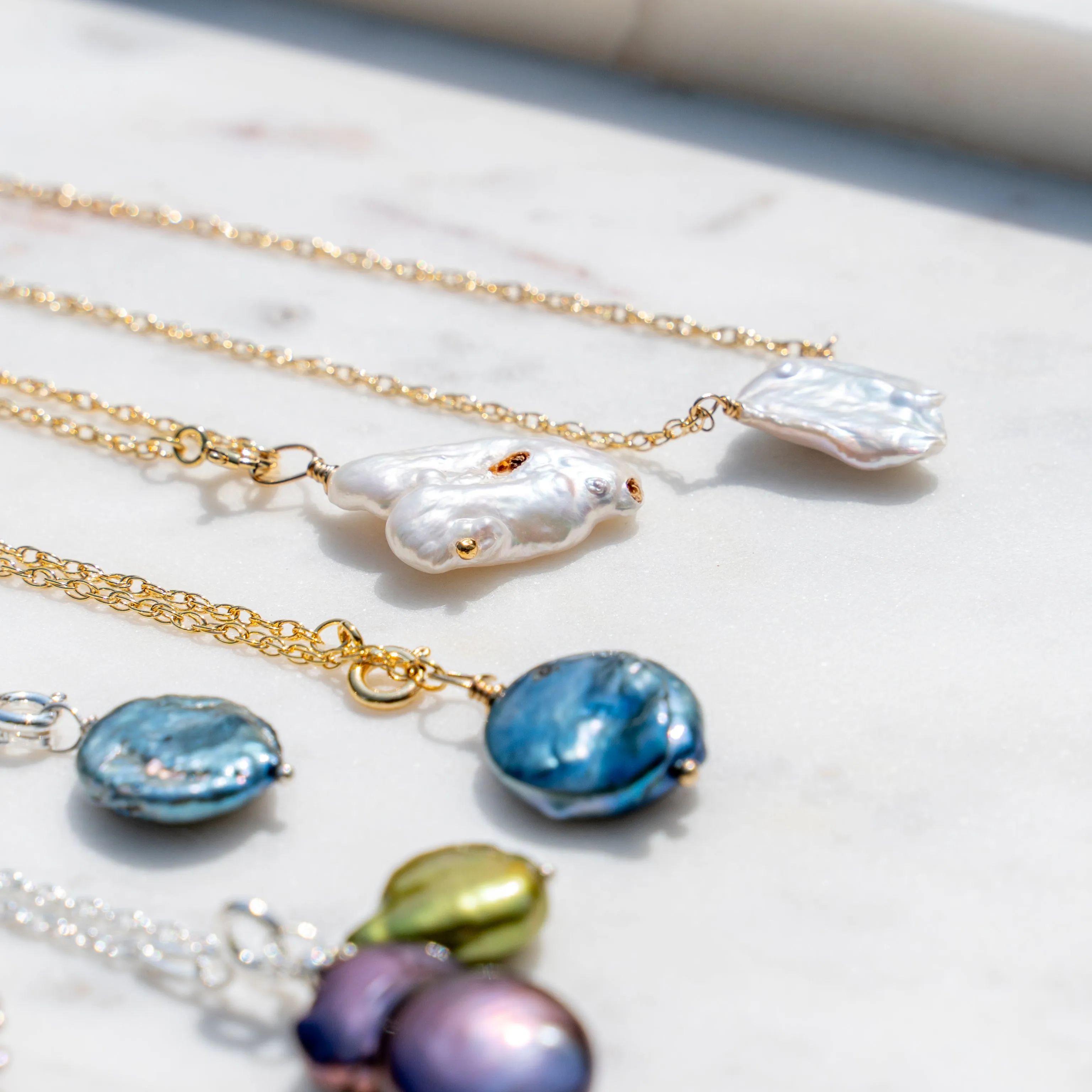Unique Large Baroque Pearl Necklace