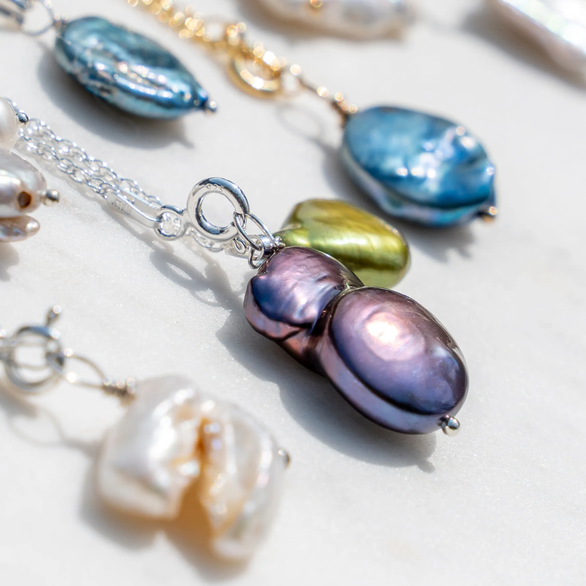 Unique Large Baroque Pearl Necklace