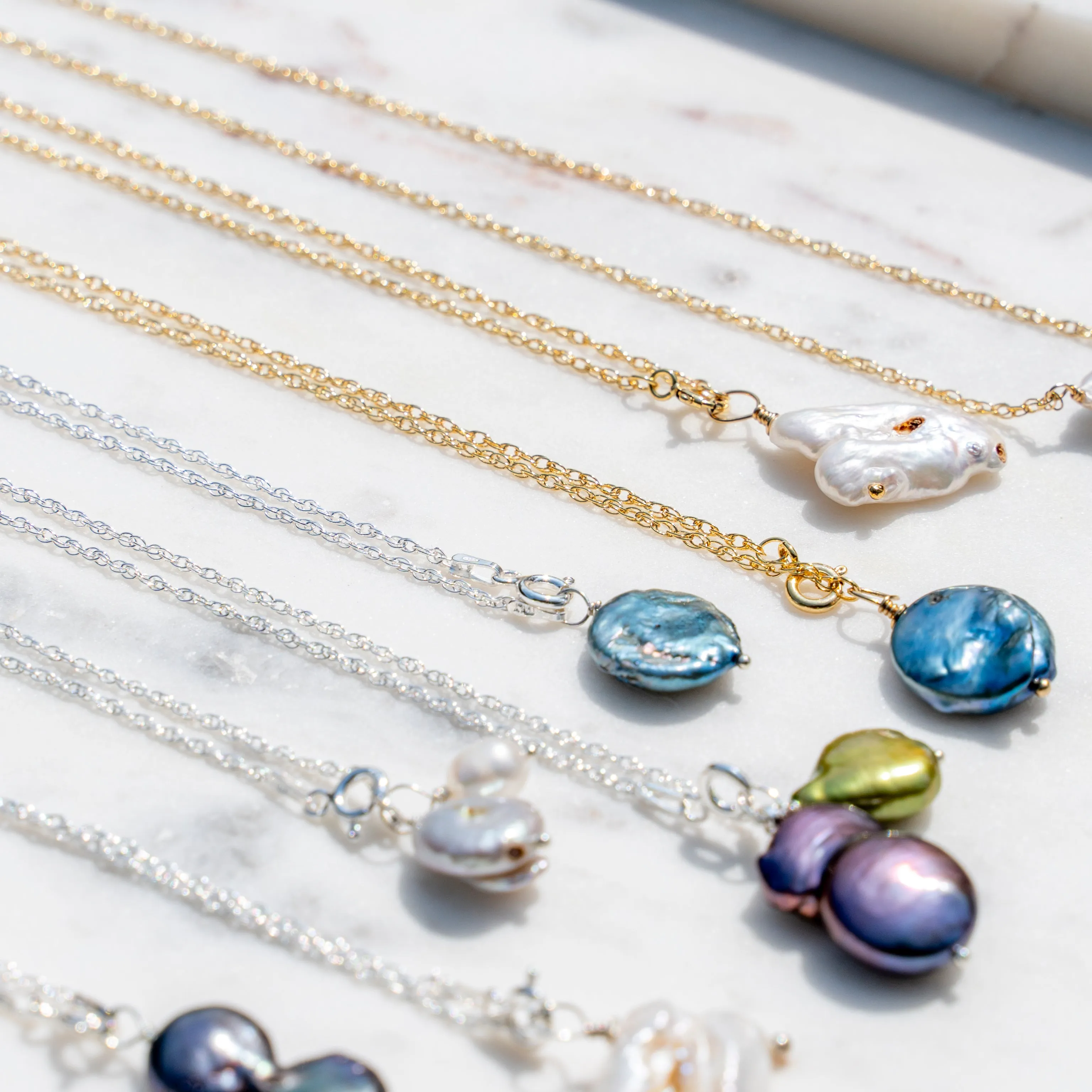 Unique Large Baroque Pearl Necklace