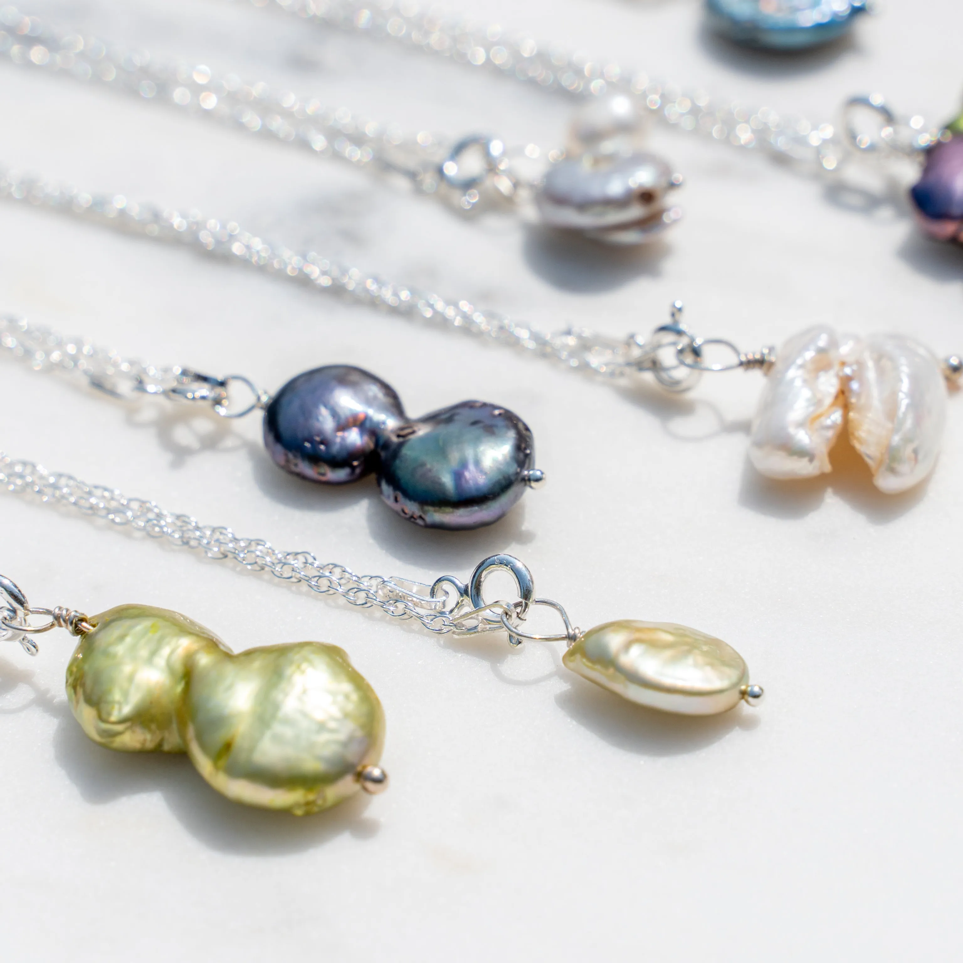 Unique Large Baroque Pearl Necklace