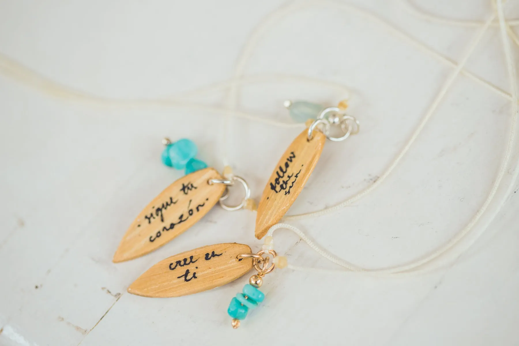 UNIQUE SURF LACE SILVER NECKLACE