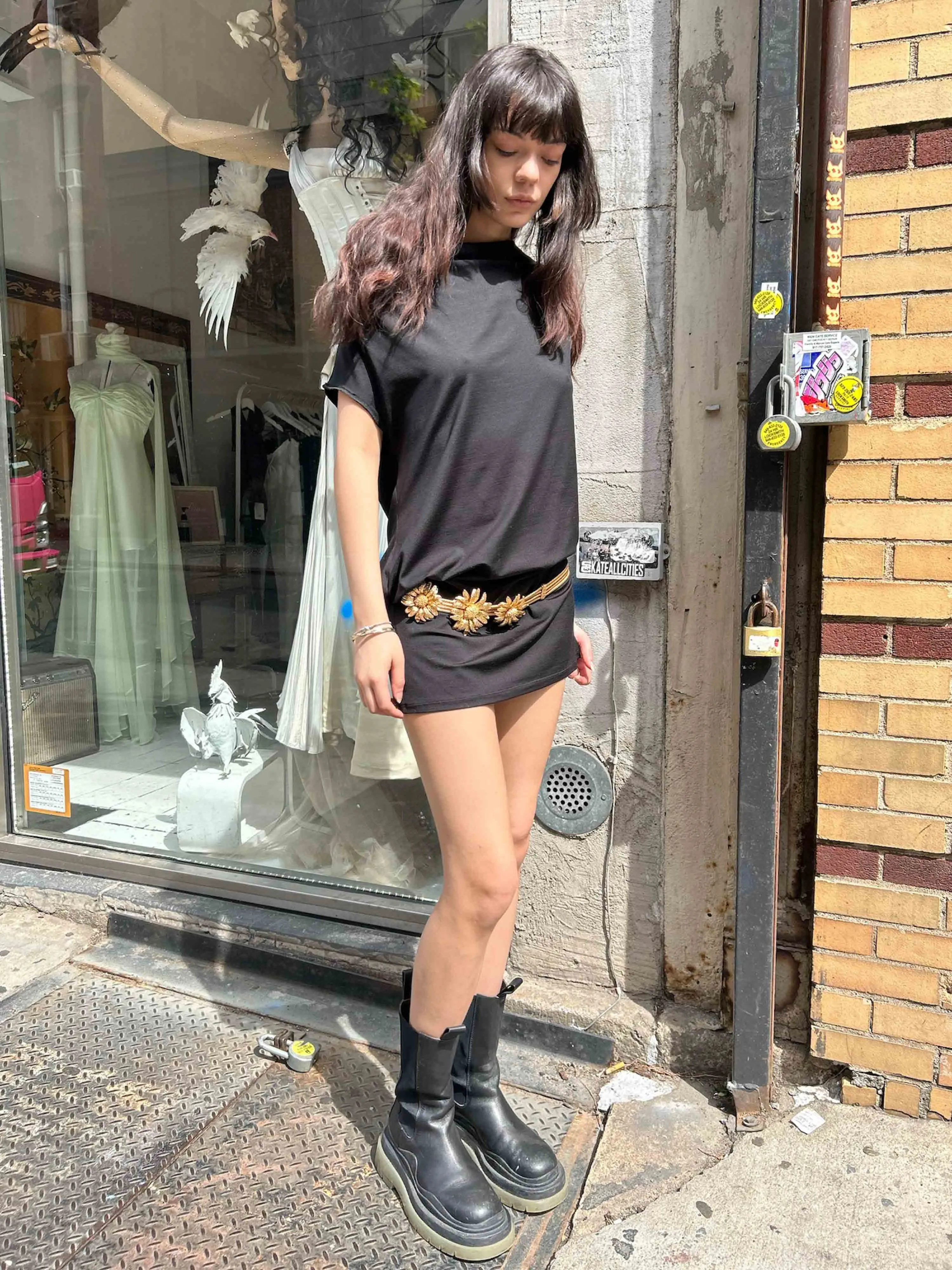 Vintage Gold Sunflower Belt