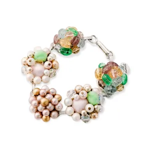 Vintage Pastel Rainbow Cluster Bracelet