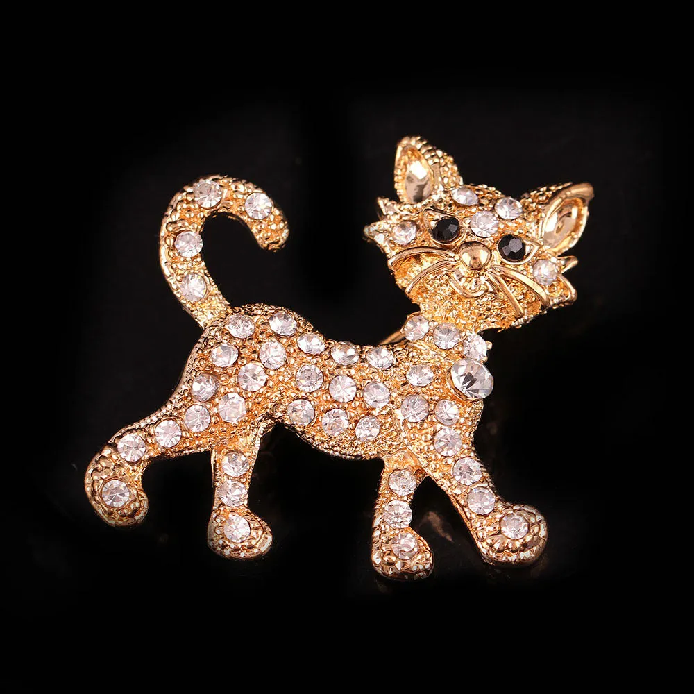 XSB022 - Retro Cat Brooch