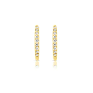 Yellow Gold Oval Huggies